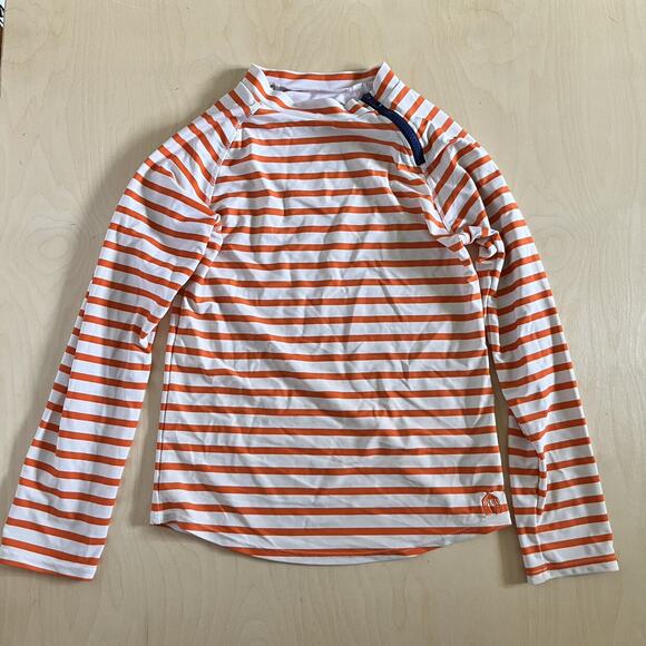 Cabana Life Orange Stripe Rash Guard 2-Piece Swimsuit - 14 - Picture 5 of 10